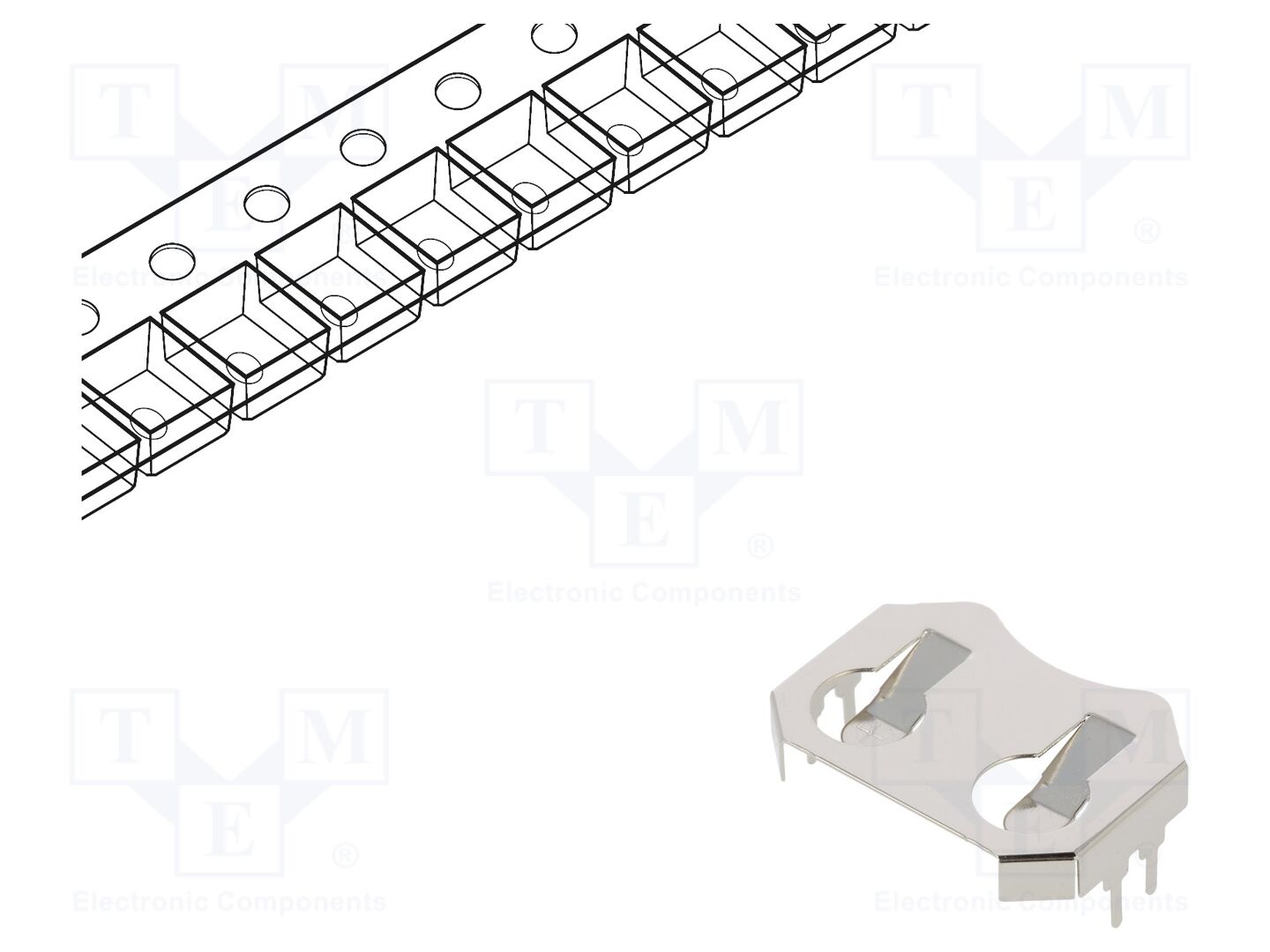 LINX TECHNOLOGIES / TE Connectivity BAT-HLD-001-THM-TR Paristokotelo 4.22mm (50 kpl erä)