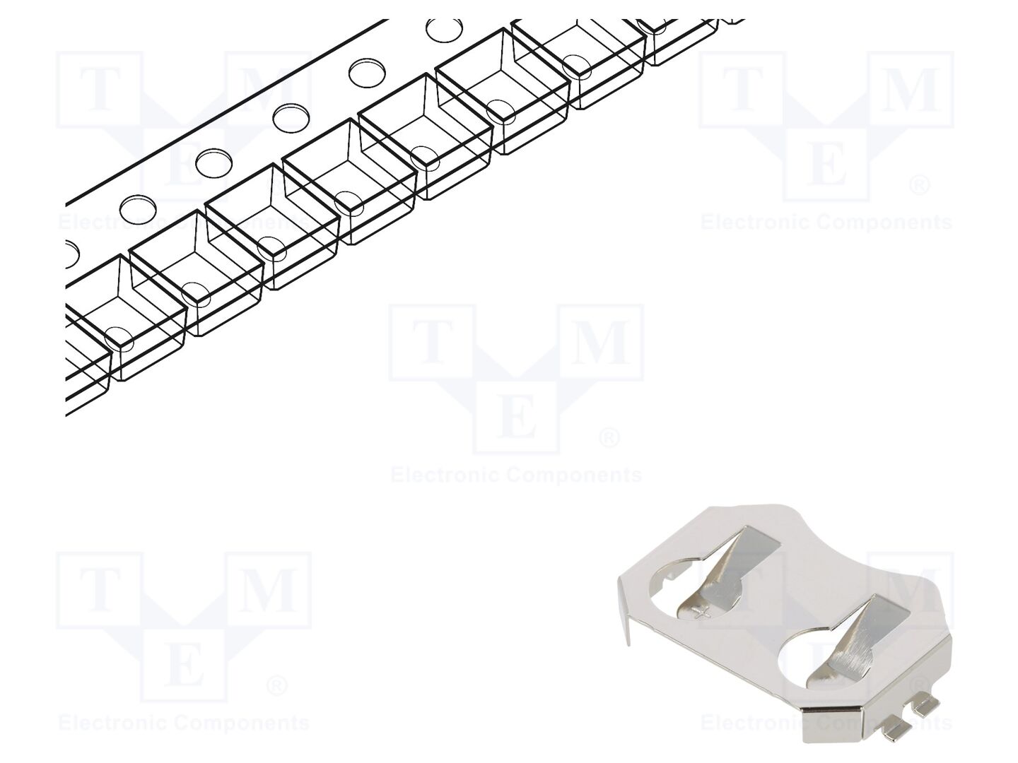LINX TECHNOLOGIES / TE Connectivity BAT-HLD-001-TR Paristokotelo 4.2mm (50 kpl erä)