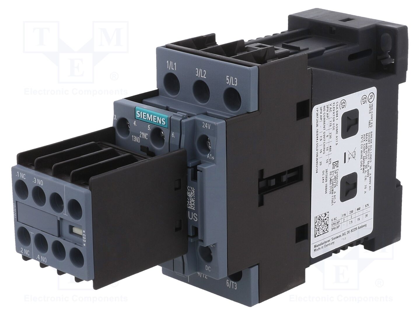 SIEMENS 3RT2026-1BB44 Kontraktori 24VDC