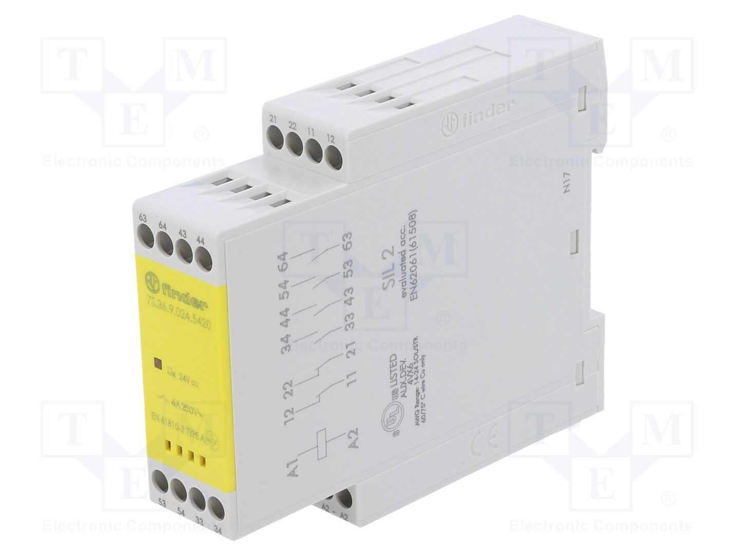 FINDER 7S.36.9.024.5420 Safety relay 24VDC