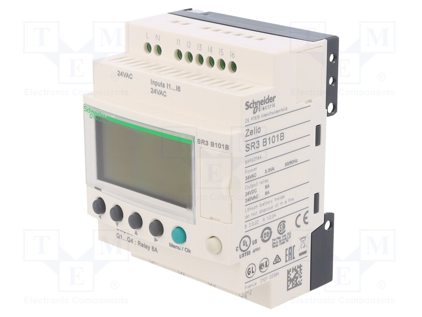 SCHNEIDER ELECTRIC SR3B101B Ohjelmoitava rele 6 tuloa