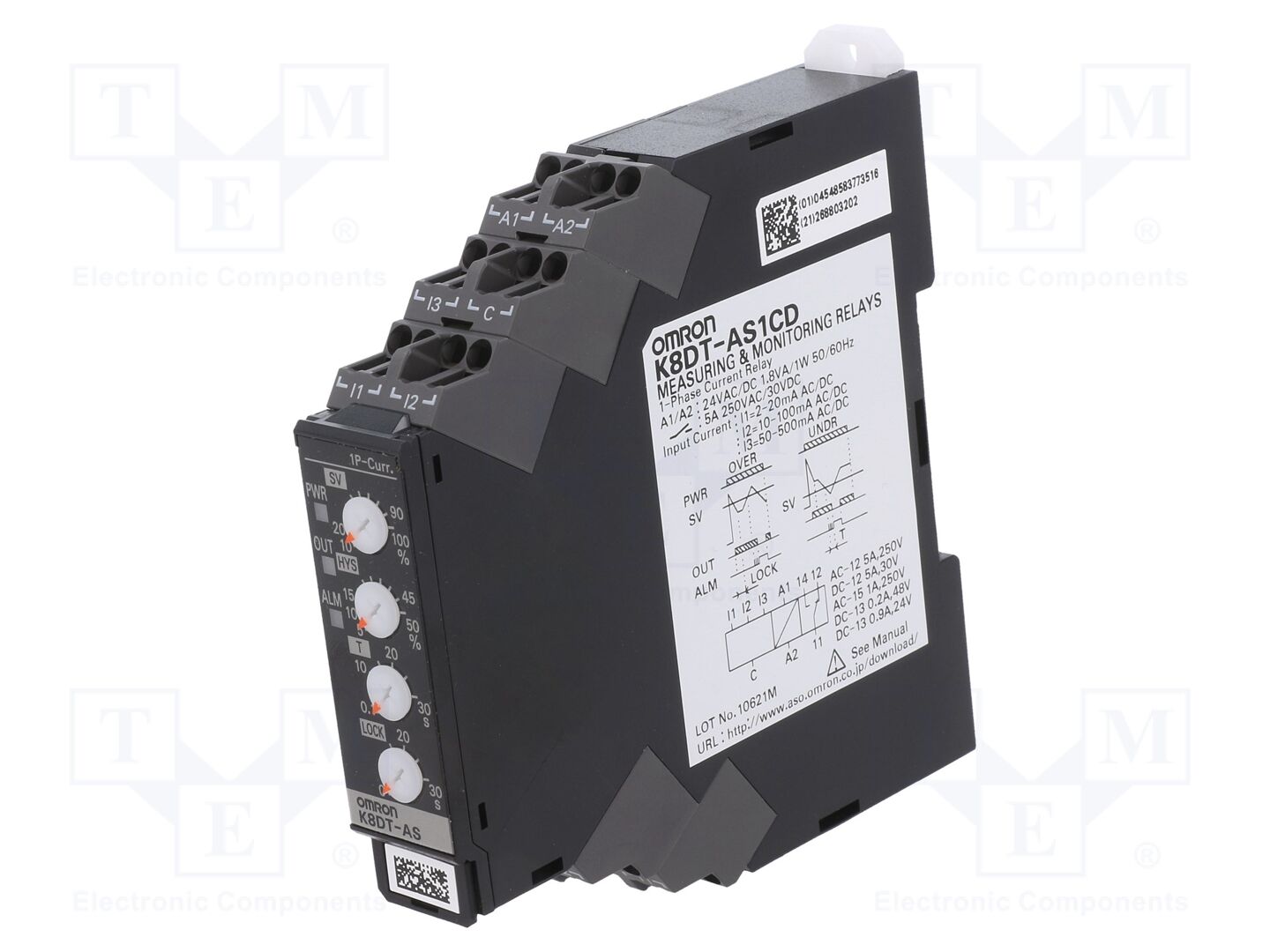 OMRON K8DT-AS1CD Valvontarele AC/DC 24V