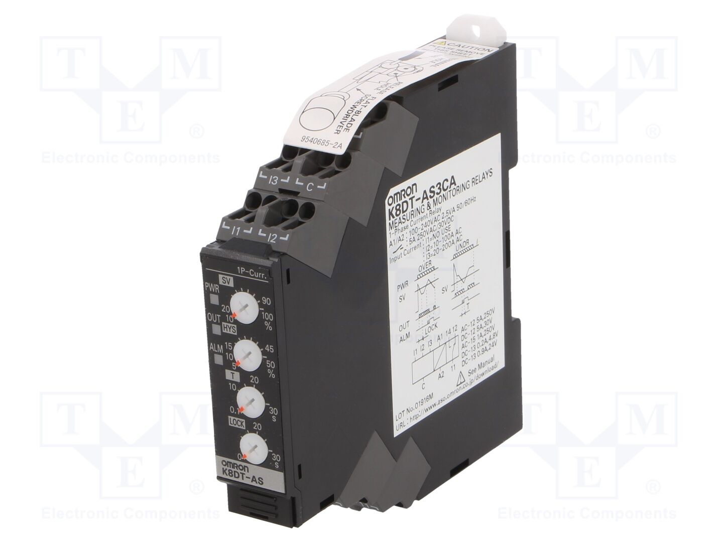 OMRON K8DT-AS3CA Valvontarele 100÷240VAC