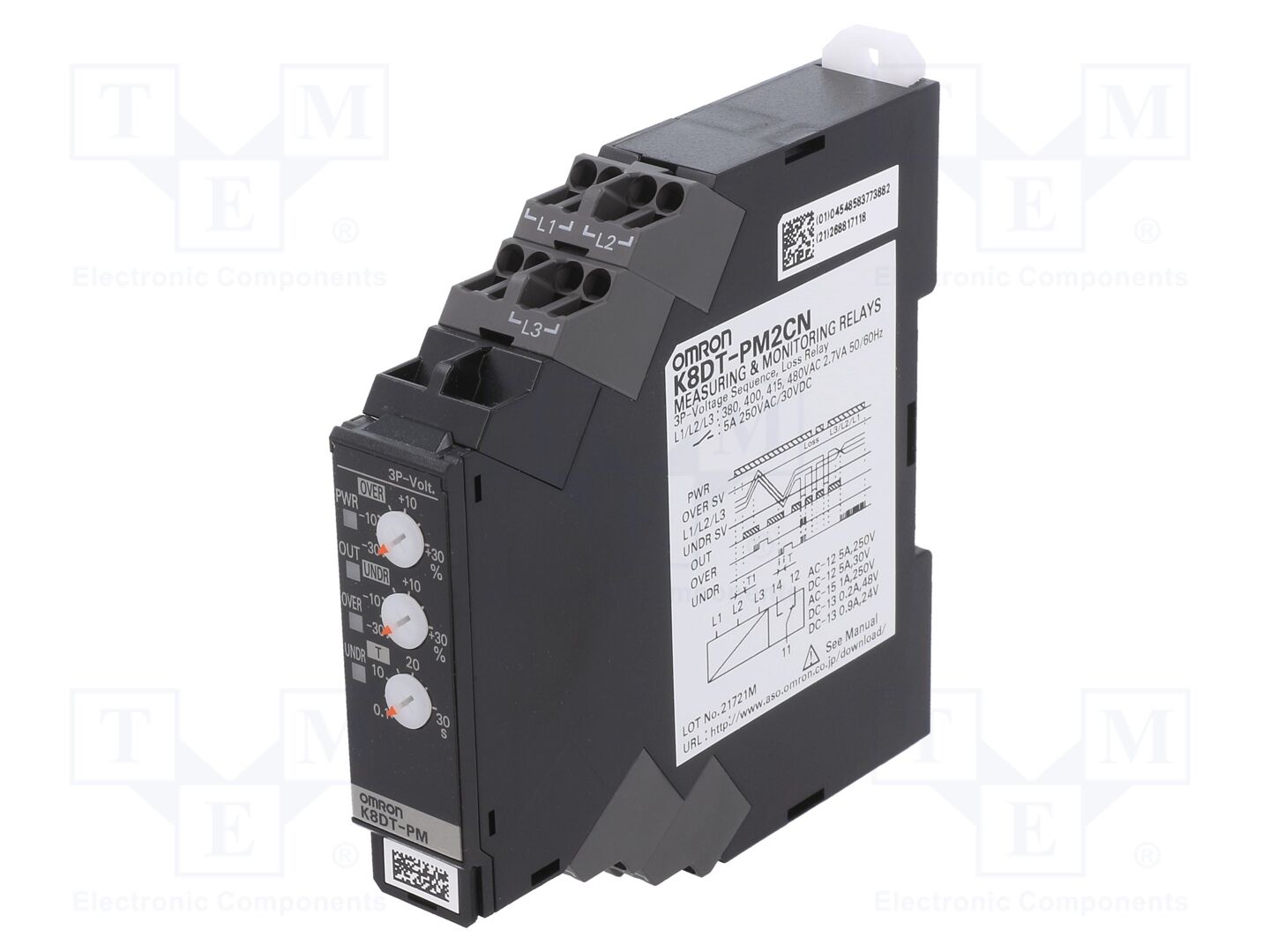 OMRON K8DT-PM2CN Valvontarele 0.1÷30s