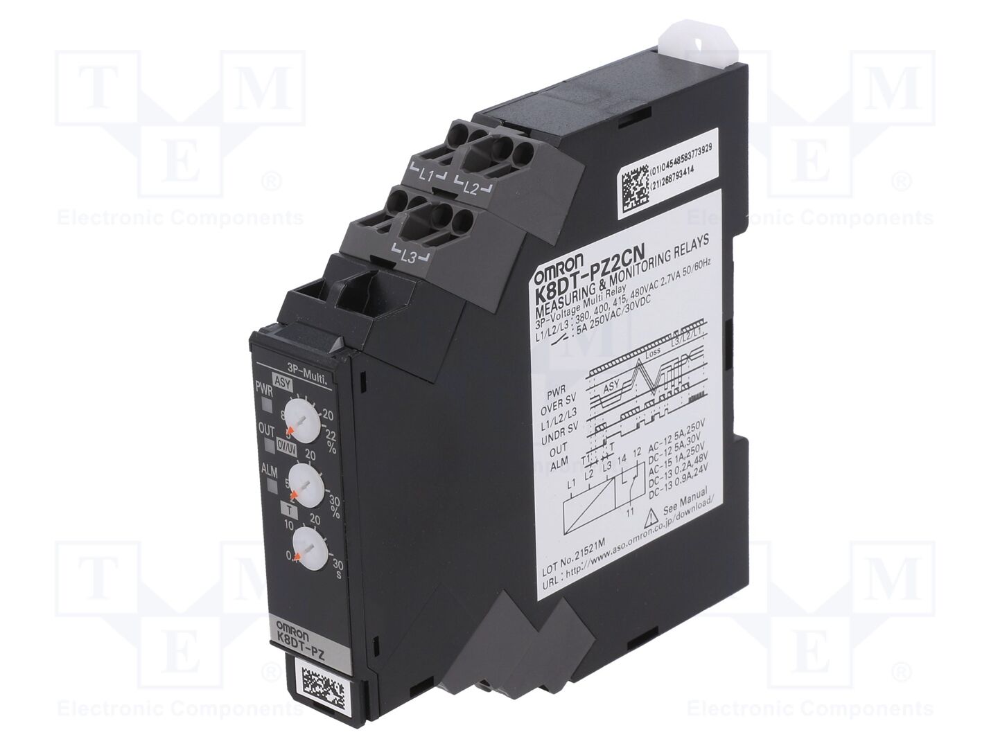 OMRON K8DT-PZ2CN Jännitteenvalvontarele SPDT