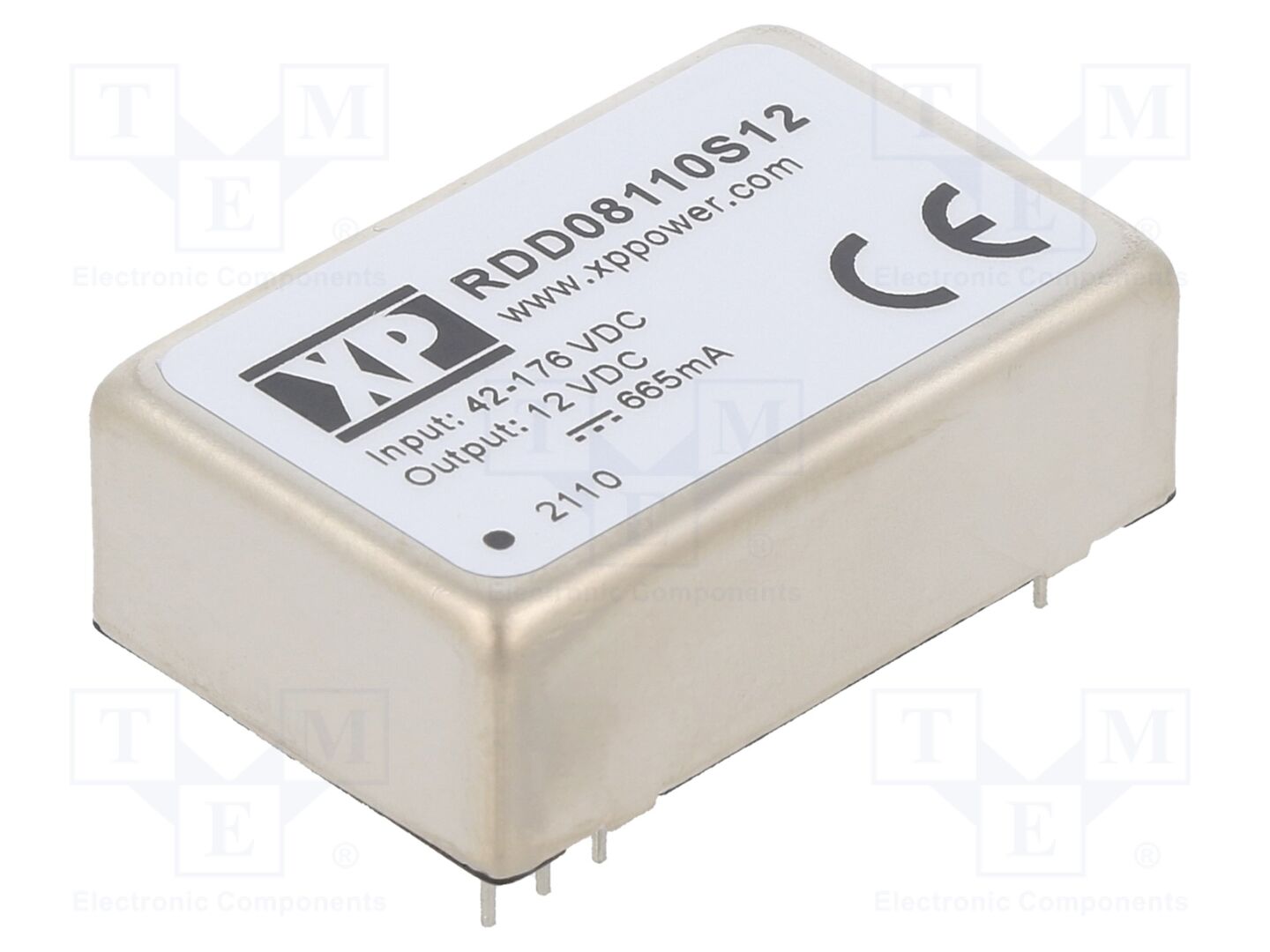 XP POWER RDD08110S12 DC/DC-muunnin 8W, 12VDC