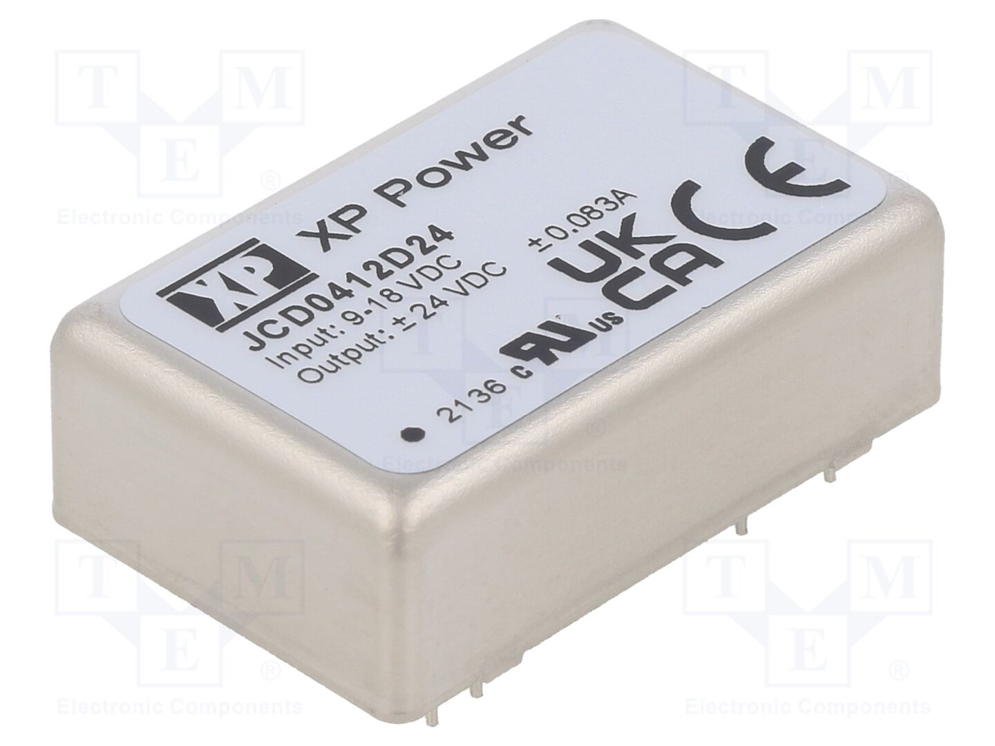 XP POWER JCD0412D24 DC/DC-muunnin 4W, 24VDC