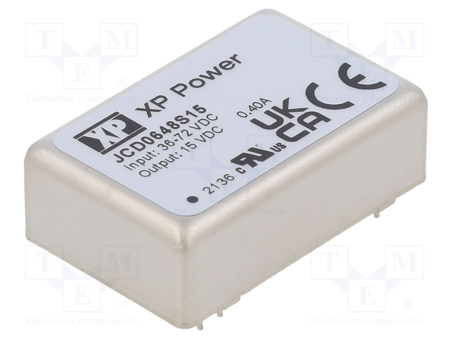 XP POWER JCD0648S15 DC/DC-muunnin 6W
