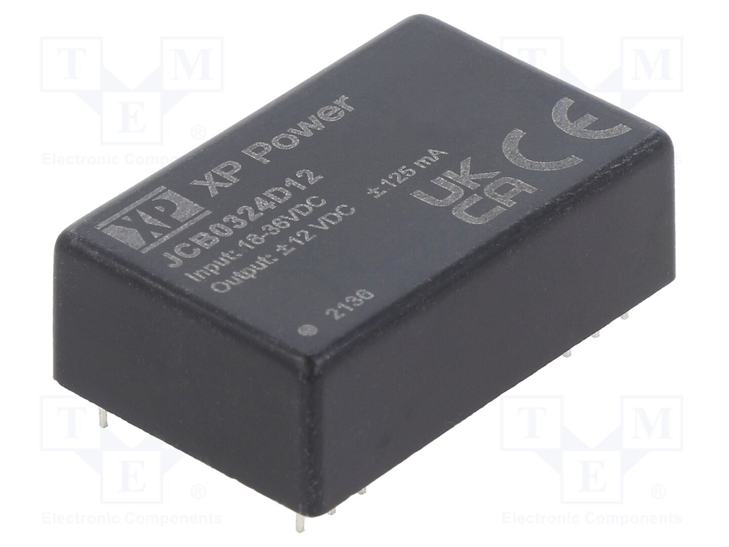 XP POWER JCB0324D12 DC/DC-muunnin 3W