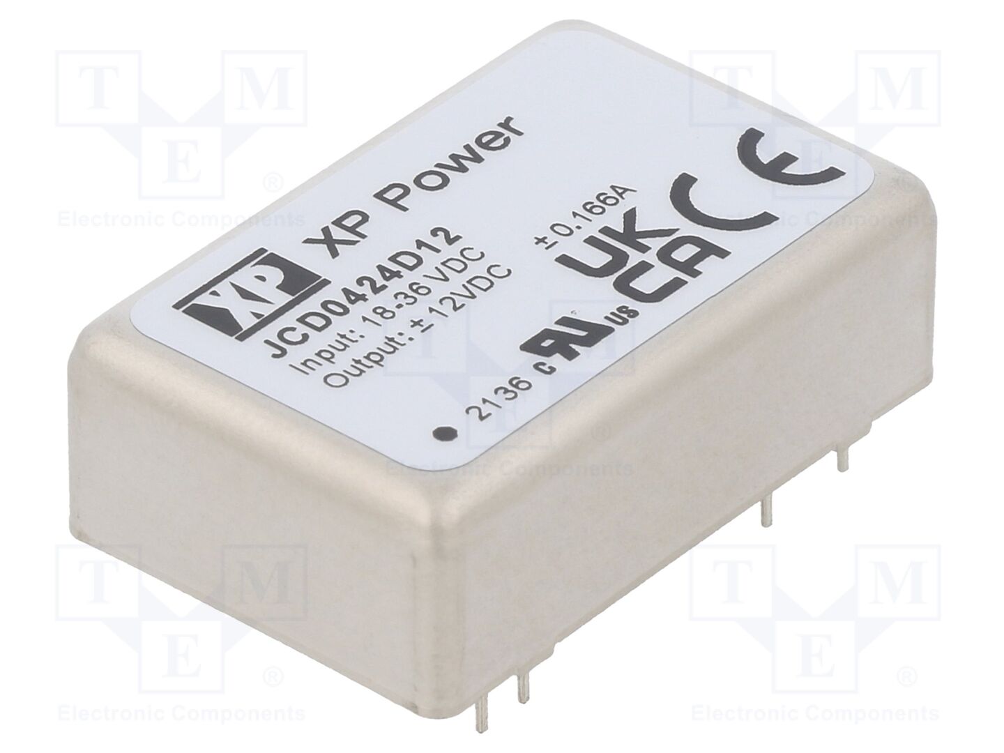 XP POWER JCD0424D12 DC/DC-muunnin 4W