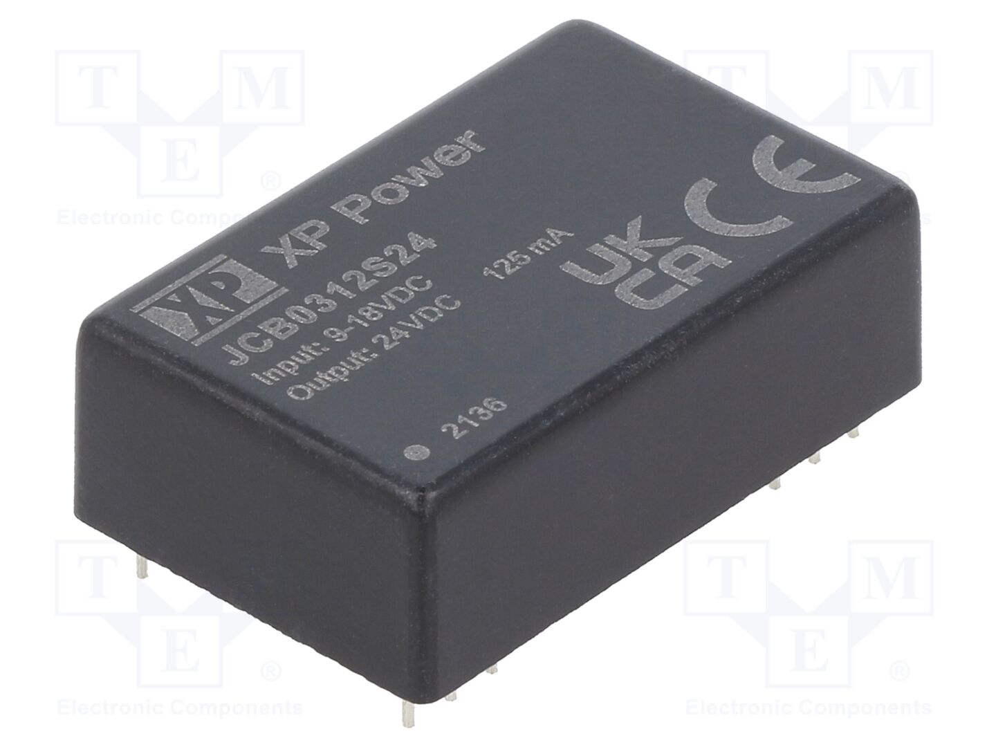 XP POWER JCB0312S24 DC/DC-muunnin 3W
