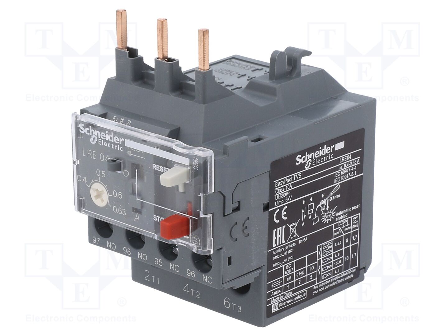 SCHNEIDER ELECTRIC LRE04 Lämpörele 0.4÷0.63A