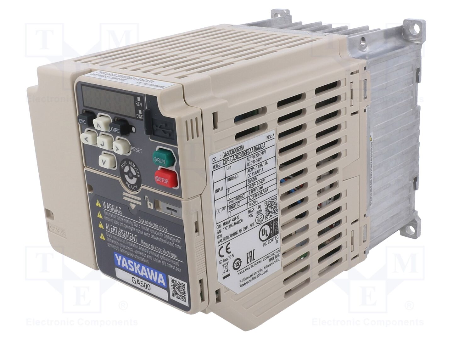 YASKAWA CIPR-GA50CB006EBAA Taajuusmuuttaja 0.75/1.1kW