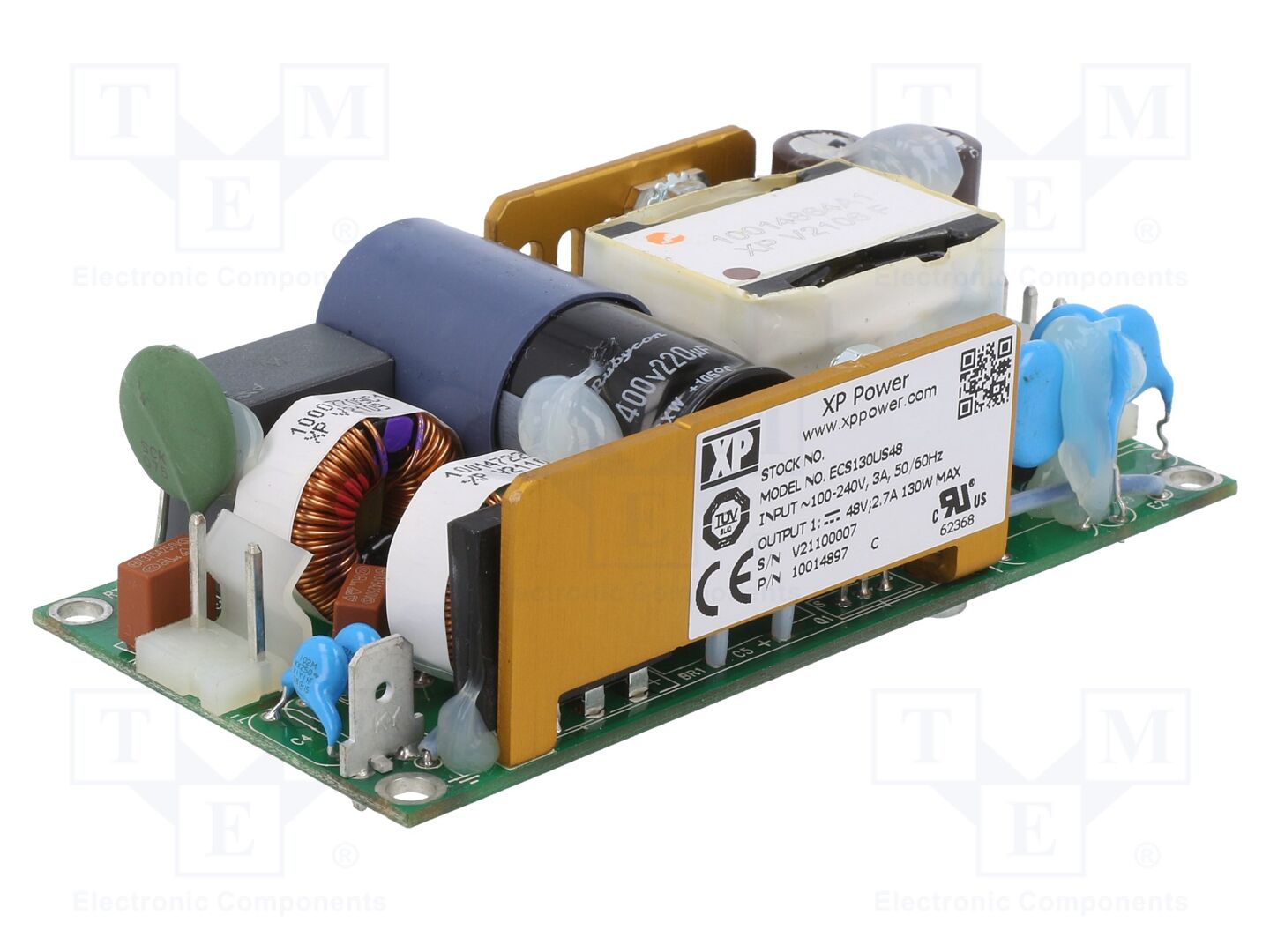 XP POWER ECS130US48 Avoin kytkinlähde 130W 48VDC