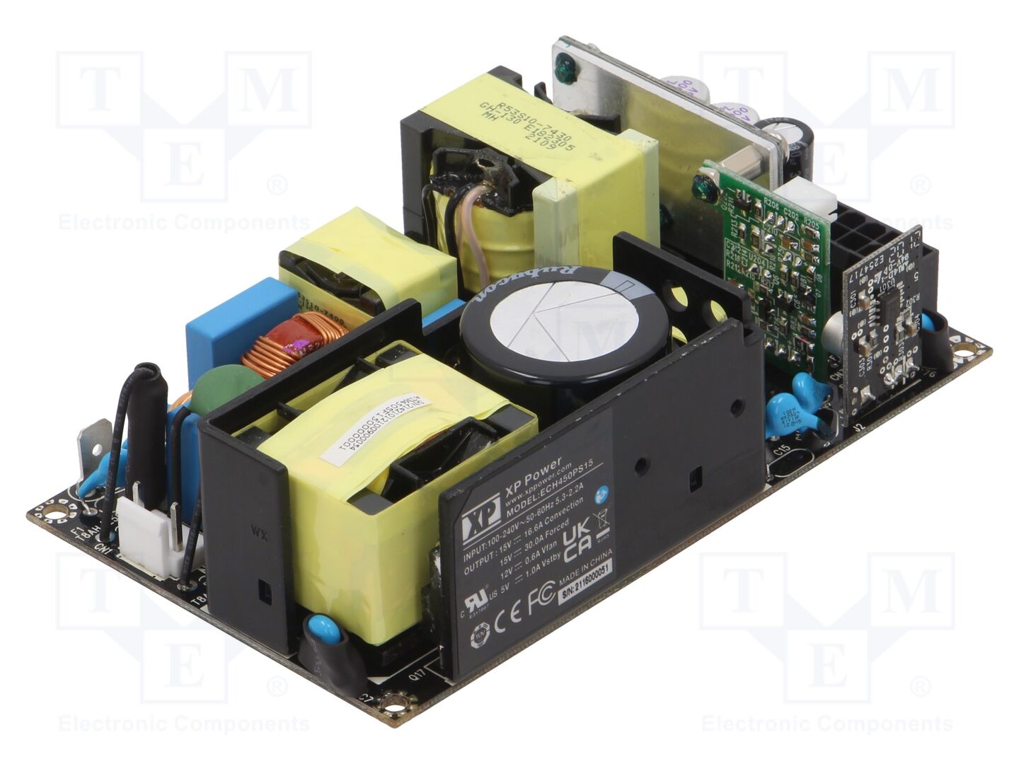 XP POWER ECH450PS15 Avoin kehikko -verkkolaite 450W 15VDC
