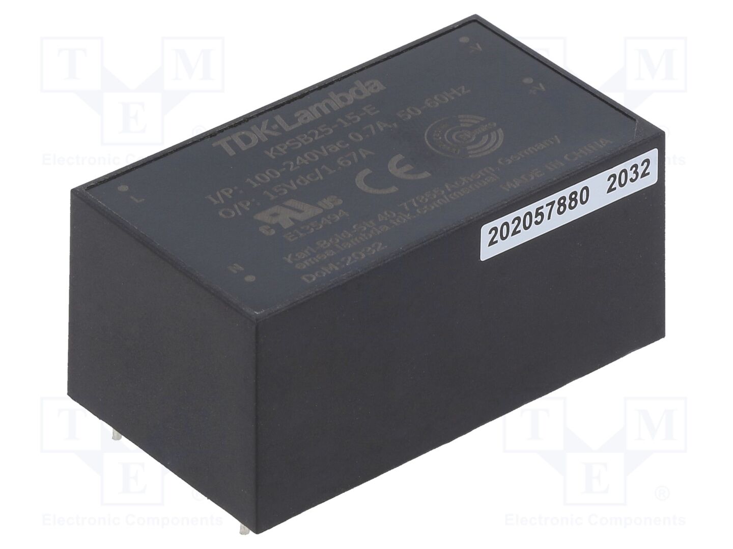 TDK-LAMBDA KPSB25-15-E PCB AC/DC-muunnin 25W