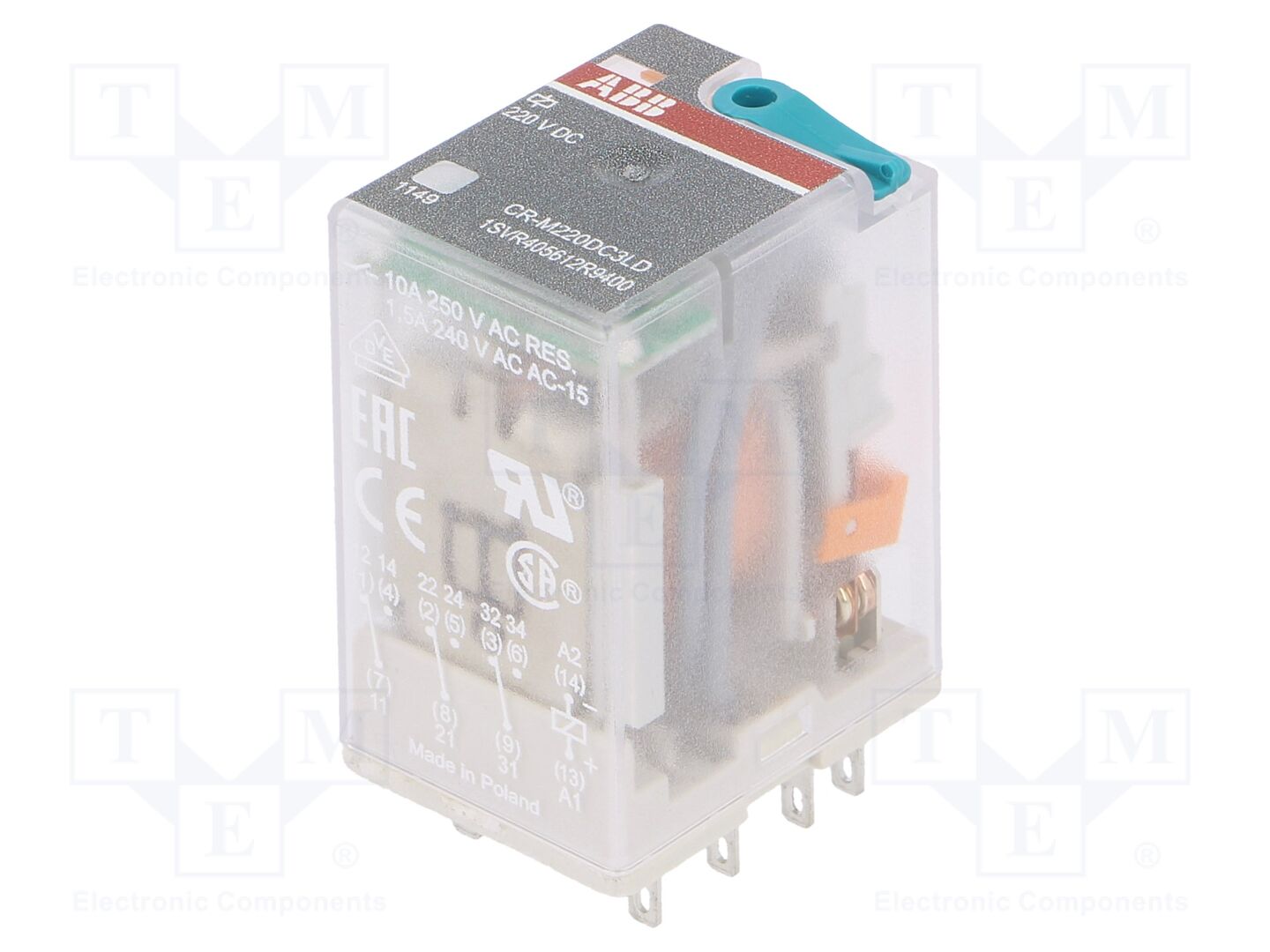 ABB CR-M220DC3LD Sähkömagneettinen rele 220VDC