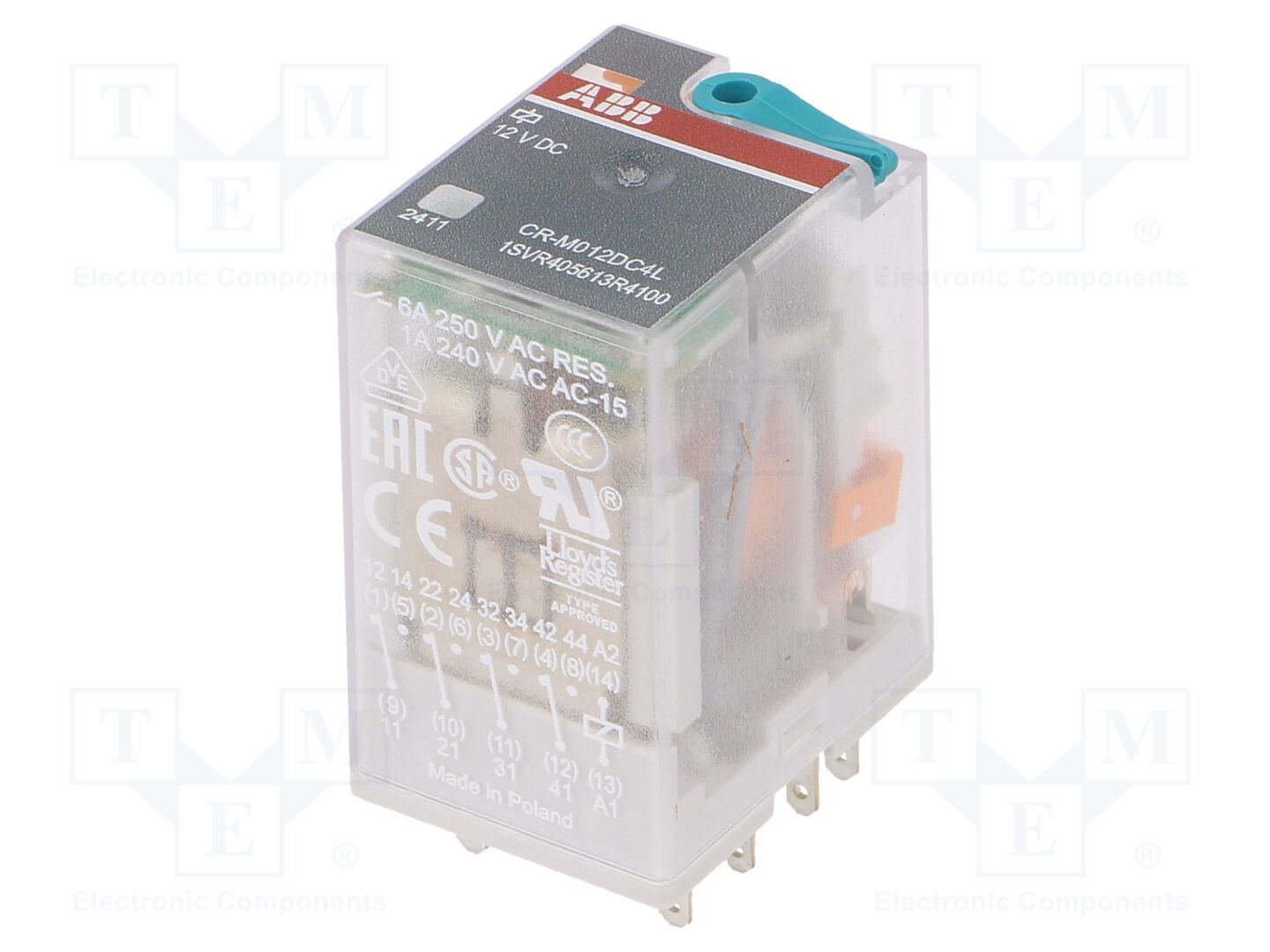 ABB CR-M012DC4L Sähkömagneettinen rele 12VDC