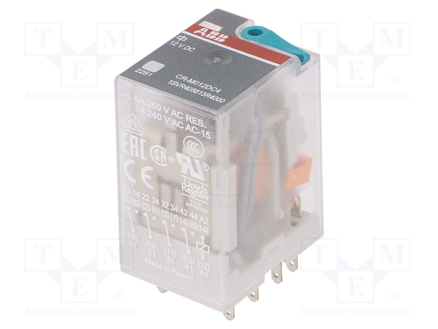 ABB CR-M012DC4 Sähkömagneettinen rele 12VDC