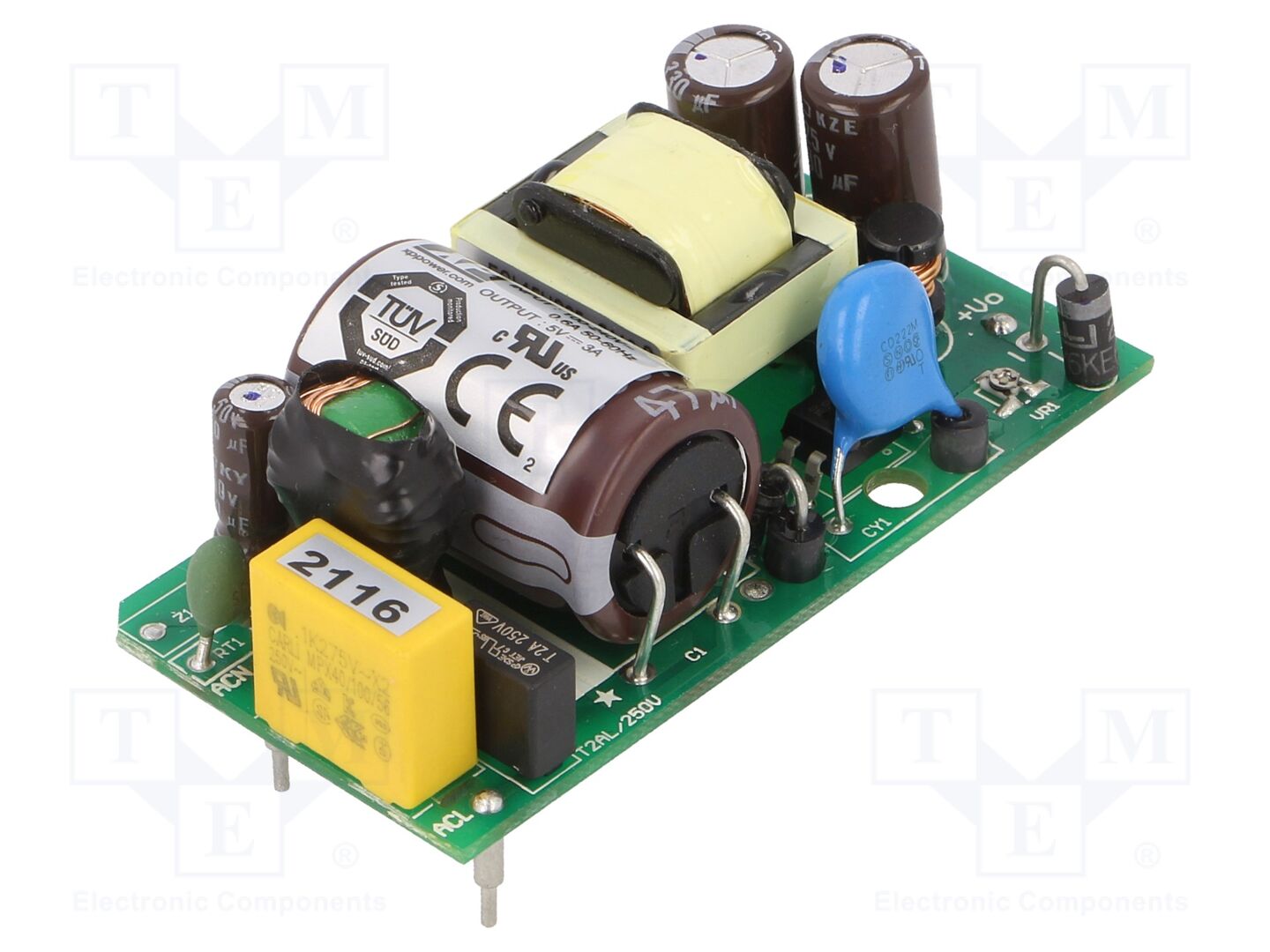 XP POWER ECL15US05-P Avoin kehikko -kytkentävirtalähde 15W