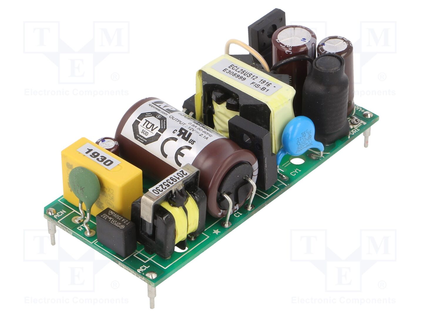 XP POWER ECL25US12-P Kytkinmuuntaja 25W 120-370VDC