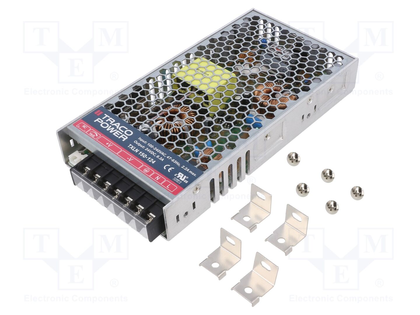TRACO POWER TXLN150-124 Sisäänrakennettu kytkentäsähkölaite 150W 24VDC