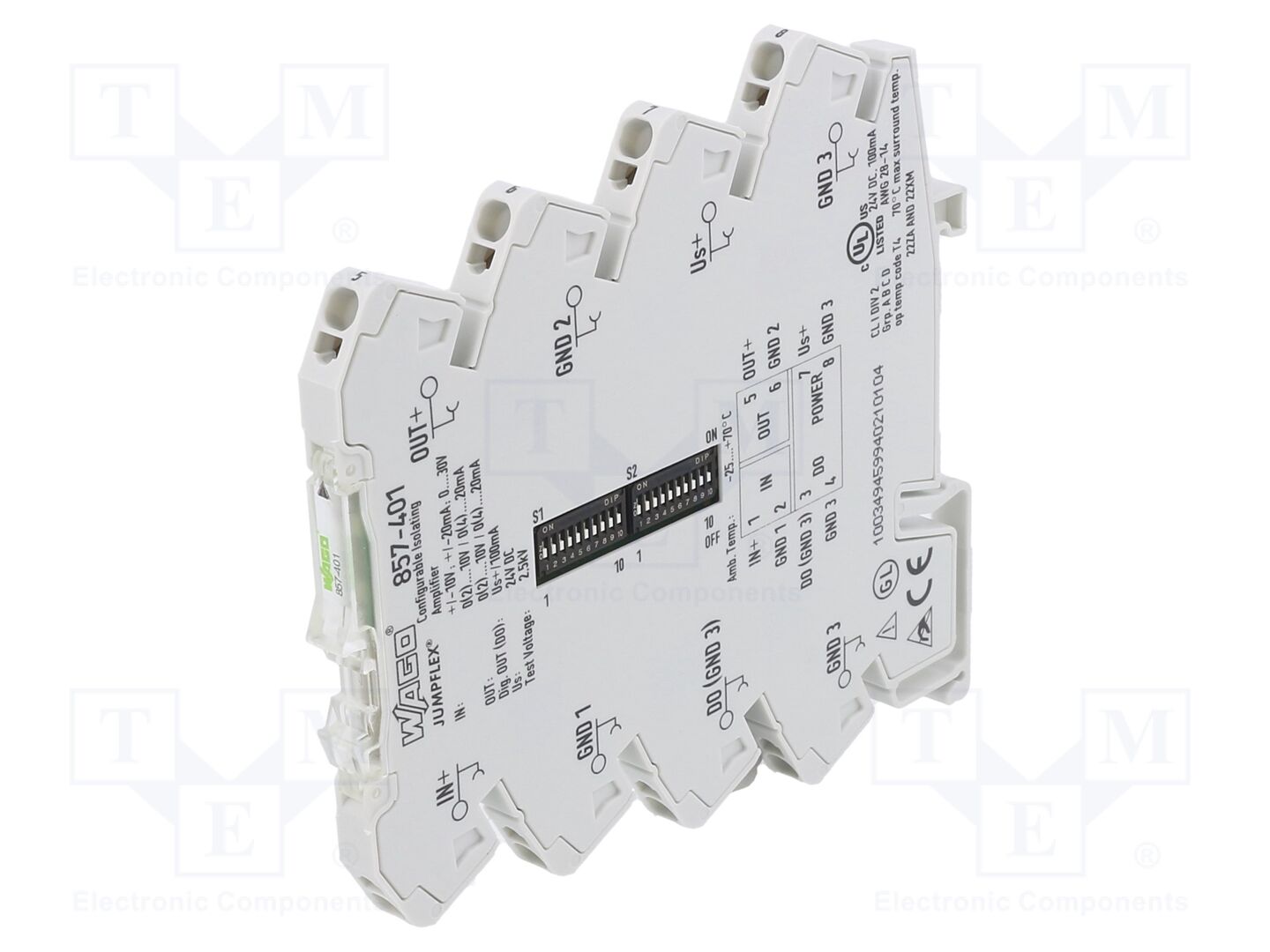 WAGO 857-401 Signaalierotin ja -vahvistin 51.8 g