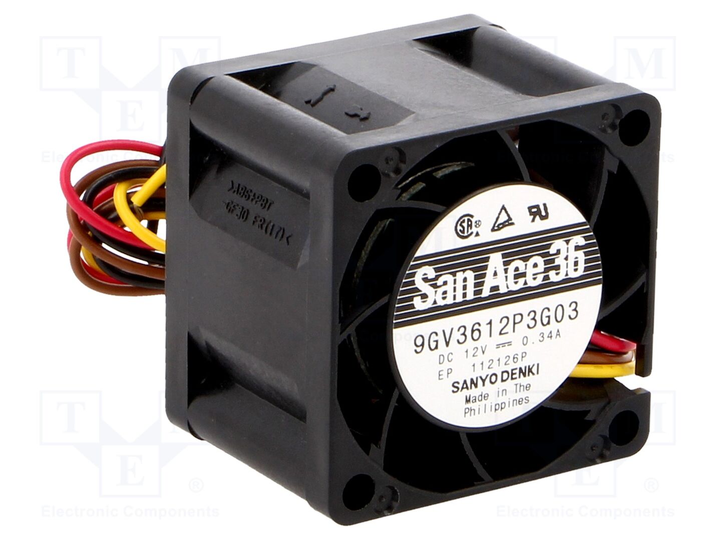 SANYO DENKI 9GV3612P3G03 Aksiaalituuletin 12VDC