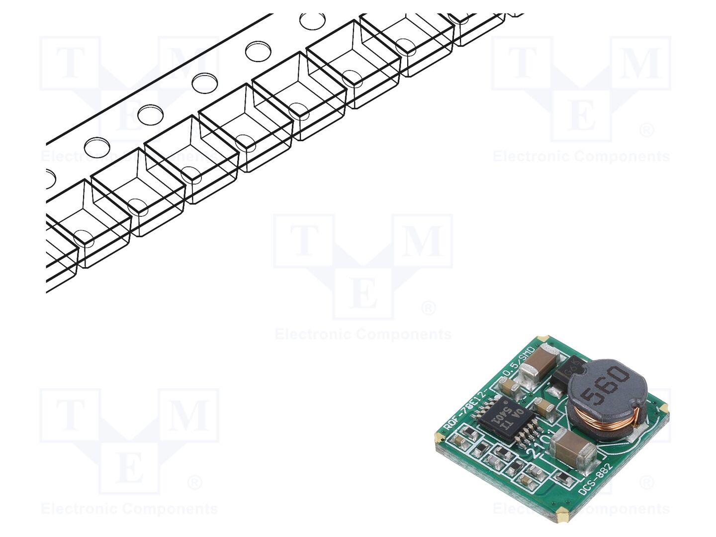 RECOM ROF-78E12-0.5SMD-R DC/DC-muunnin 12VDC