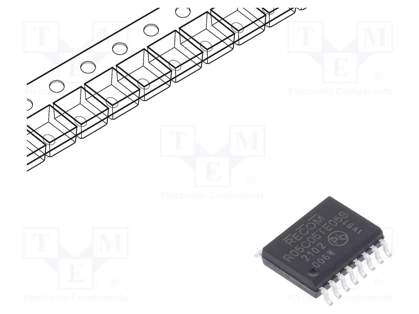RECOM R05C05TE05S-CT DC/DC-muunnin 0.5W