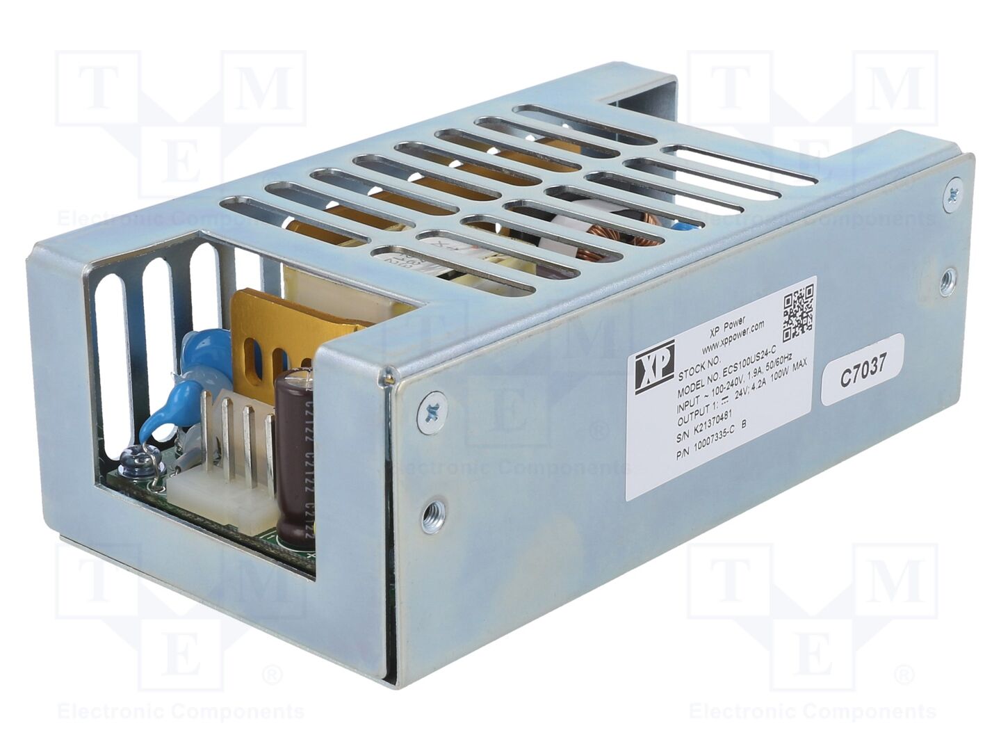 XP POWER ECS100US24-C Avoimen kehyksen kytkentävirtalähde 100W 24VDC