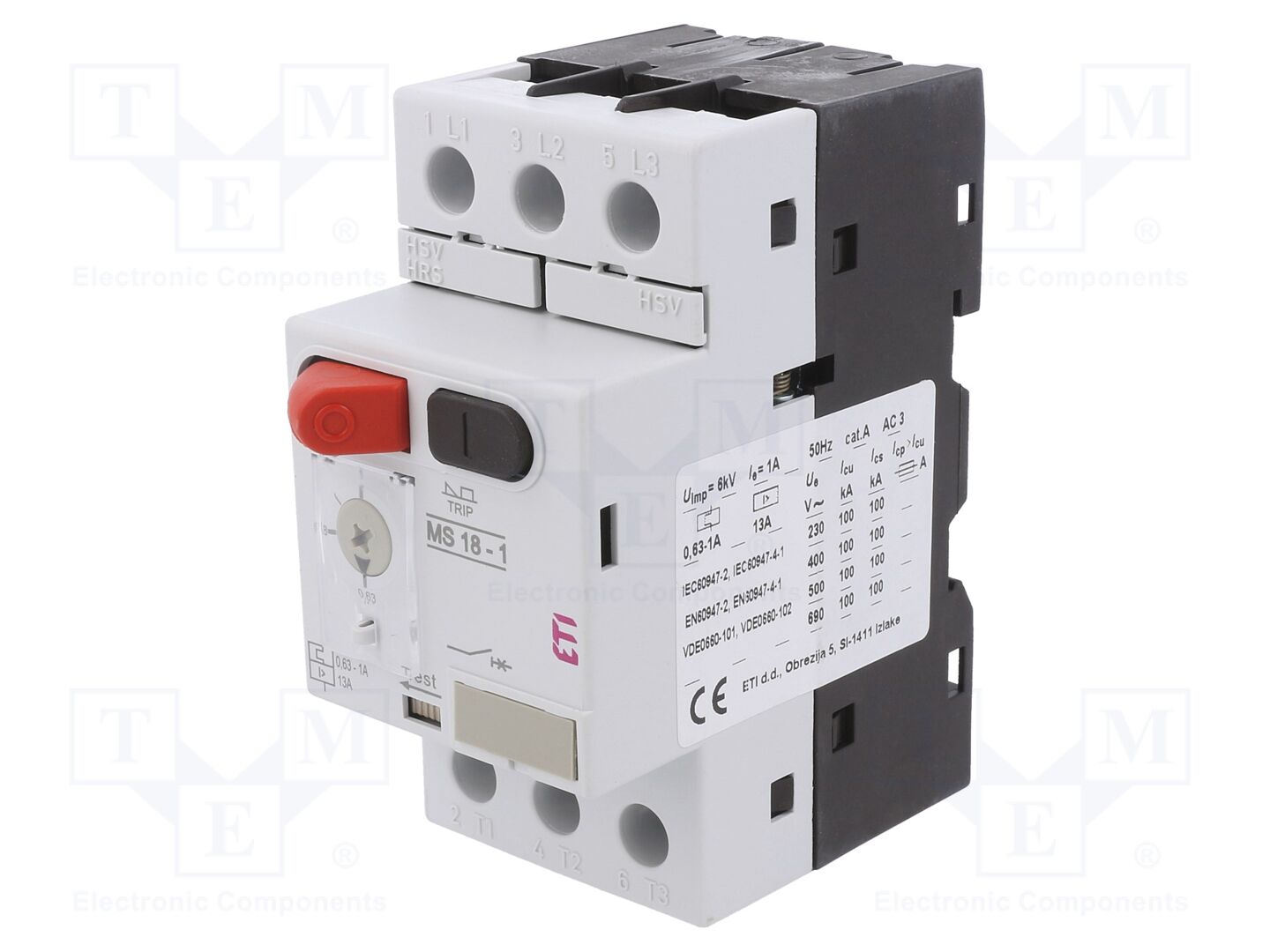 ETI POLAM MS18-1A Moottorinsuojakatkaisija 0.18/0.25kW