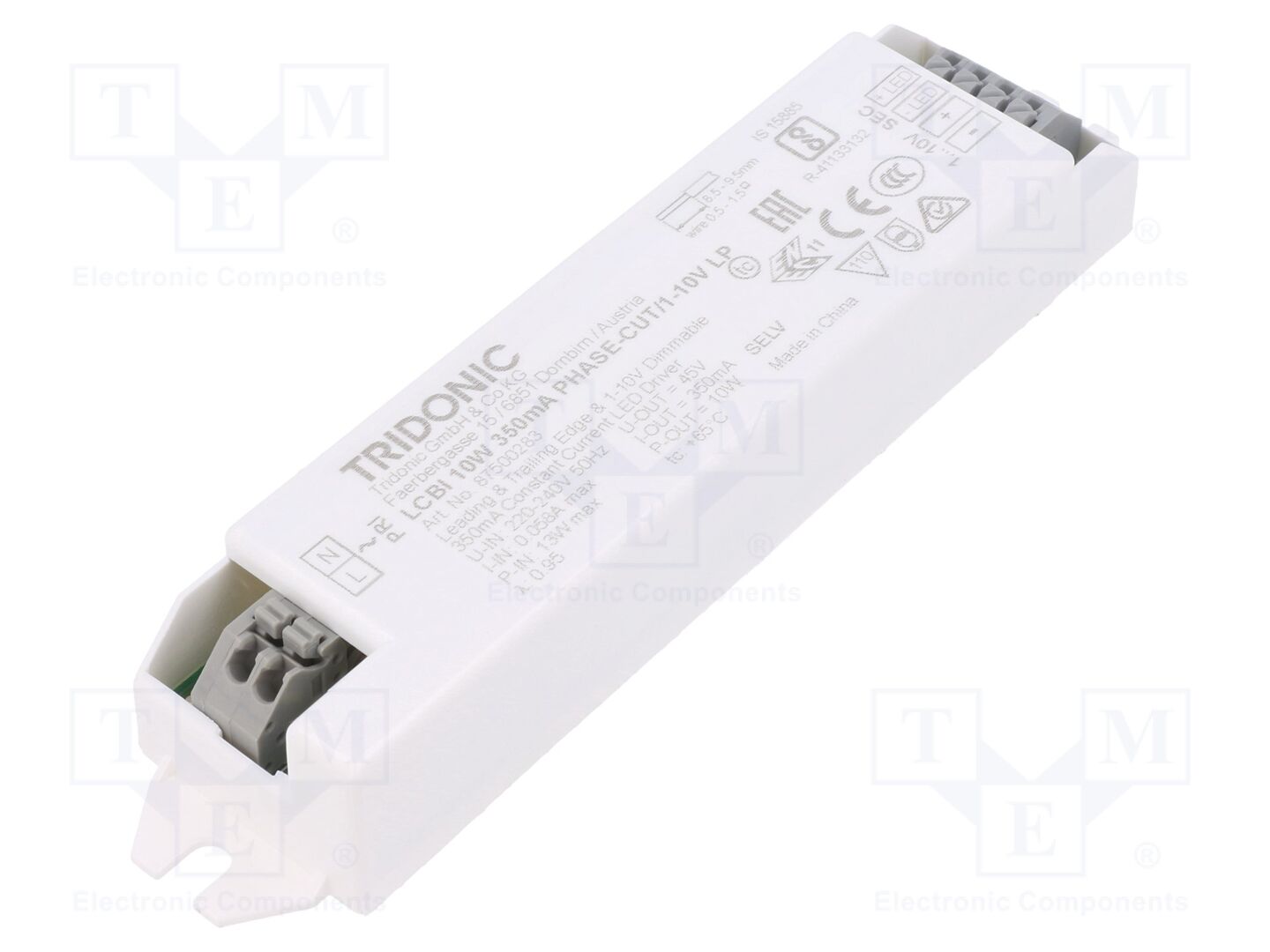 TRIDONIC LCBI 10W 350MA PHASE-CUT/1-10V LP LED-virtalähde 10W 350mA