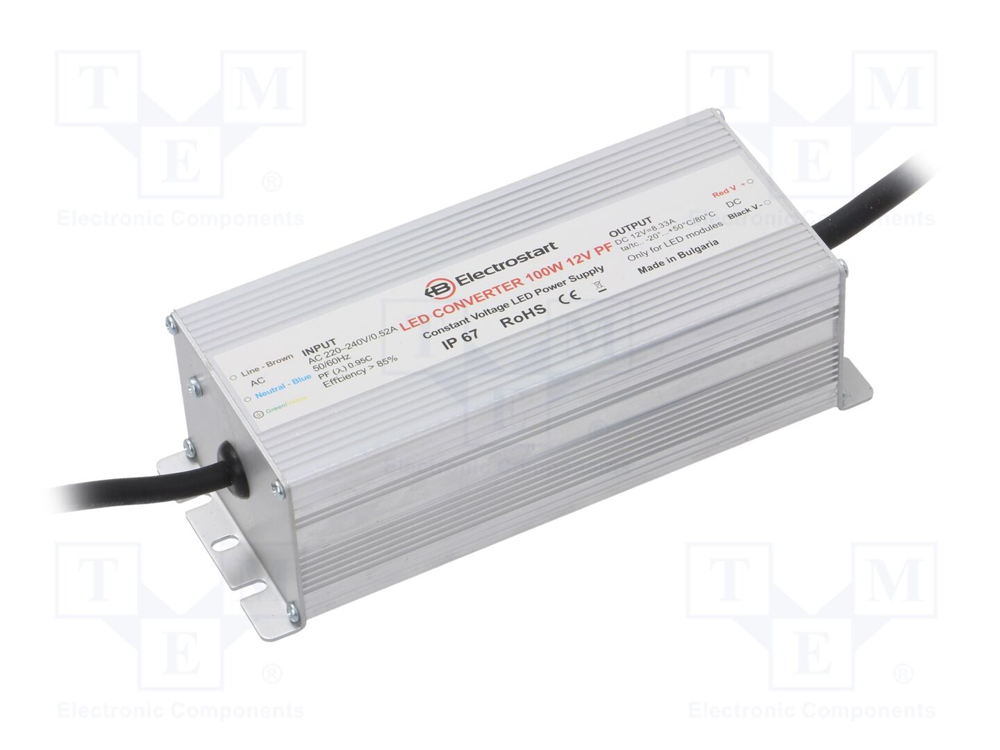 ELECTROSTART LED-100-12-PF Kytkentäsähkölaite 100W 12VDC 8A