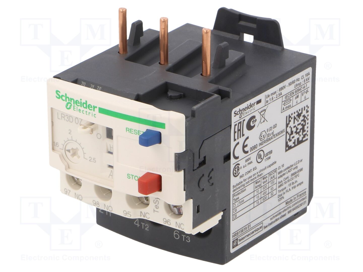 SCHNEIDER ELECTRIC LR3D07 Lämpörele 1.6-2.5A