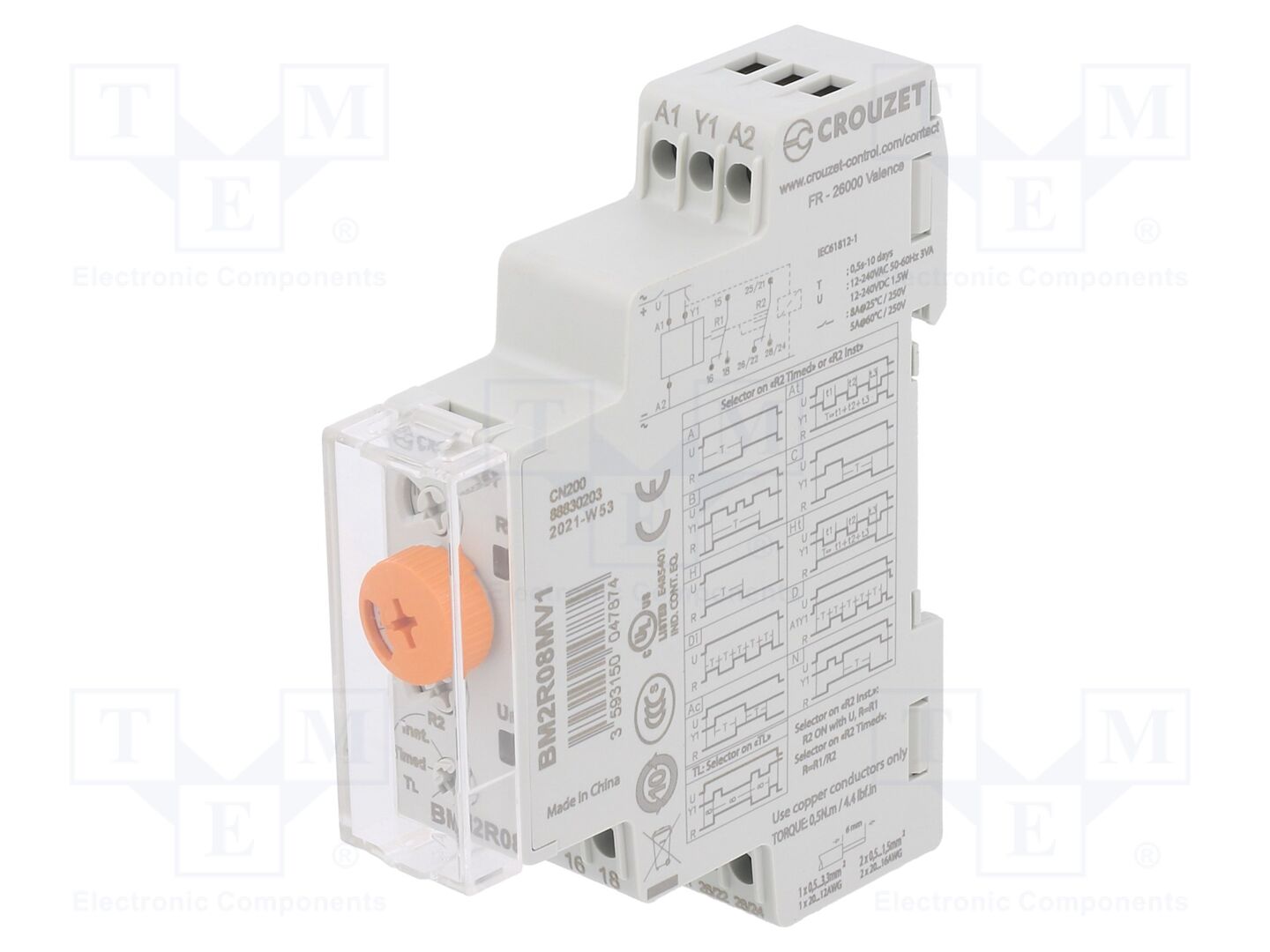 CROUZET BM2R08MV1 Ajastinrele 250VAC/8A