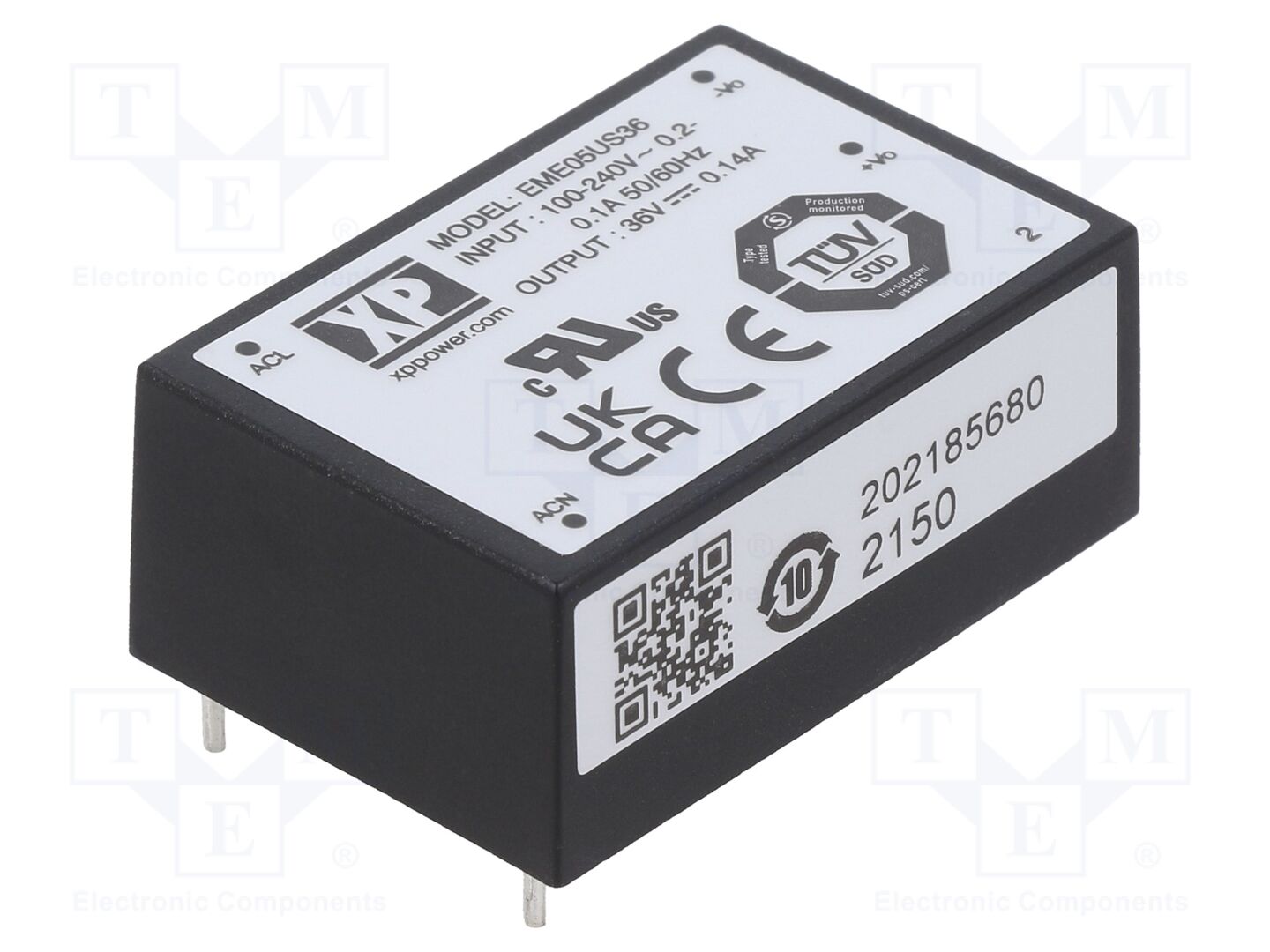 XP POWER EME05US36 AC/DC-muunnin 5W