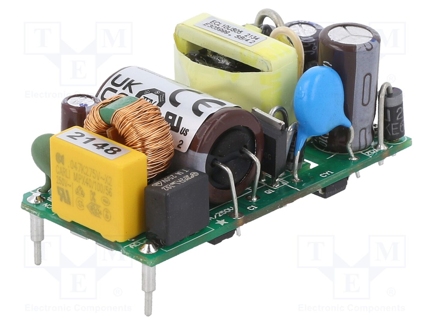 XP POWER ECL10US05-P Avoimen kehyksen kytkentäsähkönsyöttö 10W