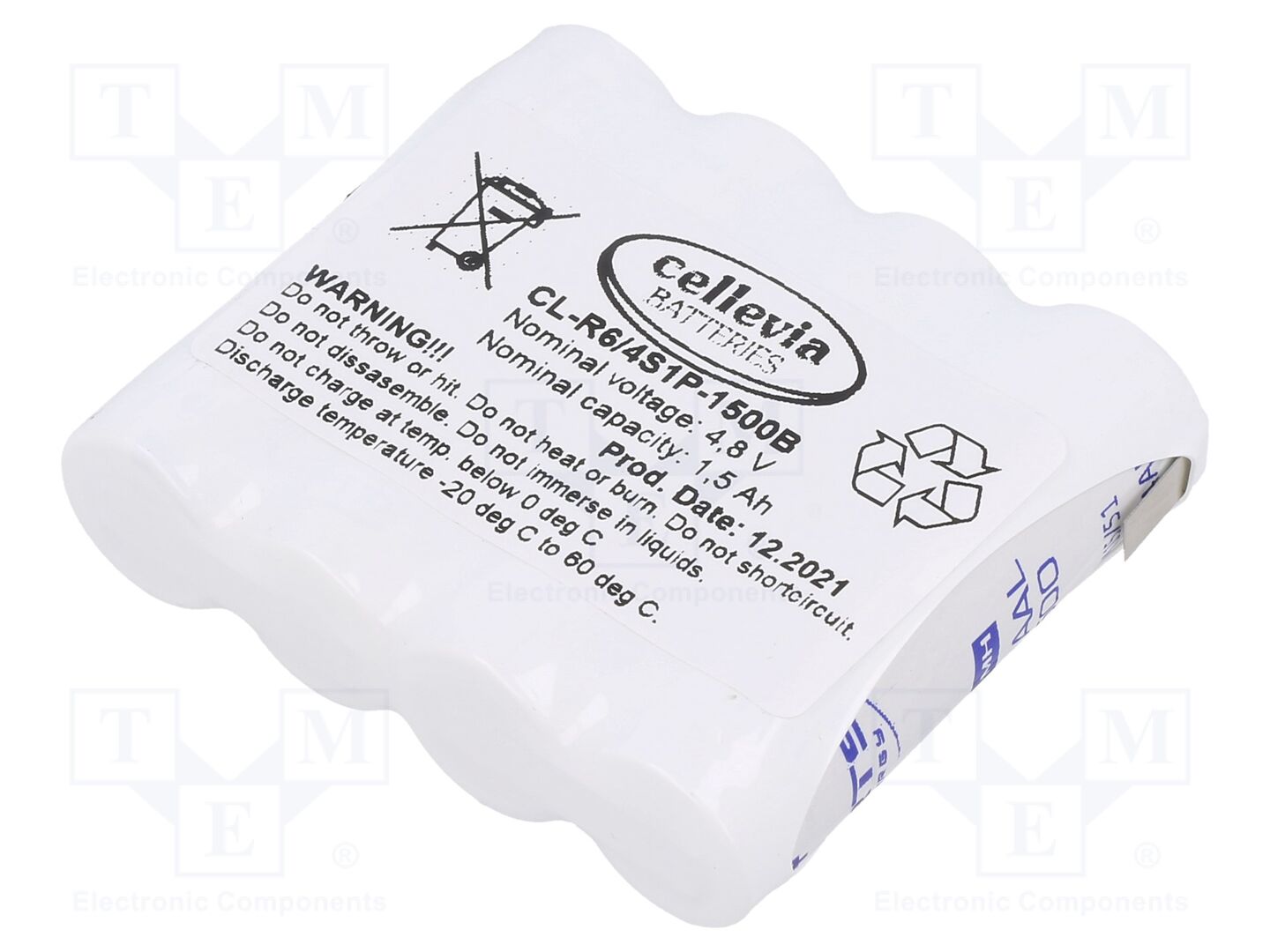 CELLEVIA BATTERIES CL-R6/4S1P-1500B Akkupaketti 4.8V