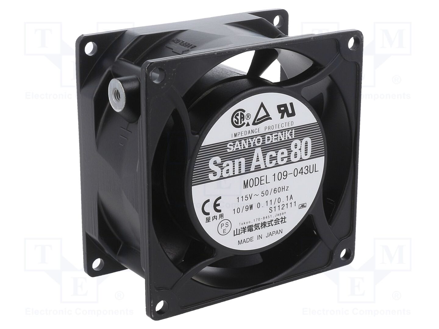 SANYO DENKI 109-043UL Aksiaalipuhallin 115VAC