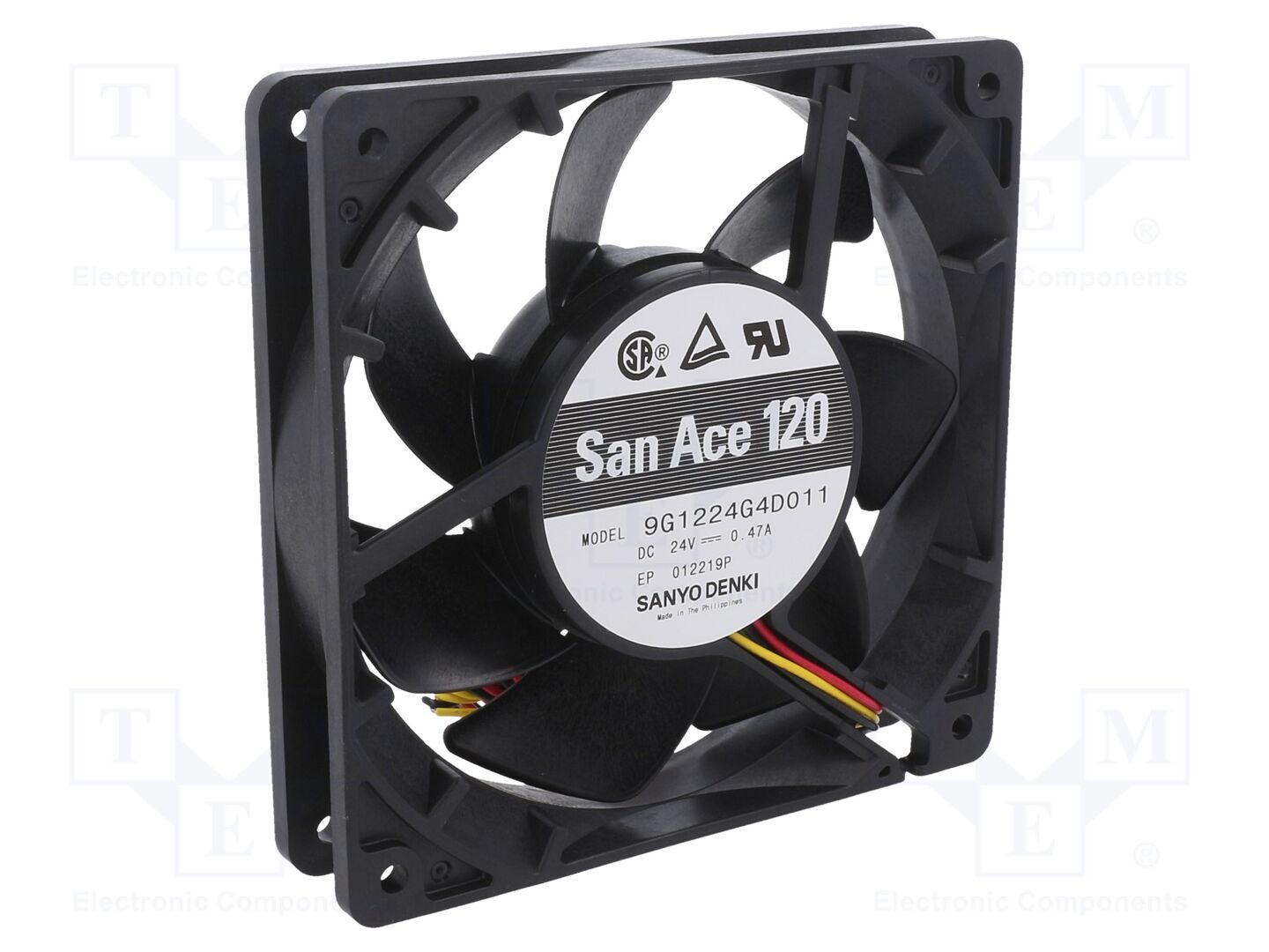 SANYO DENKI 9G1224G4D011 Aksiaalituuletin 24VDC