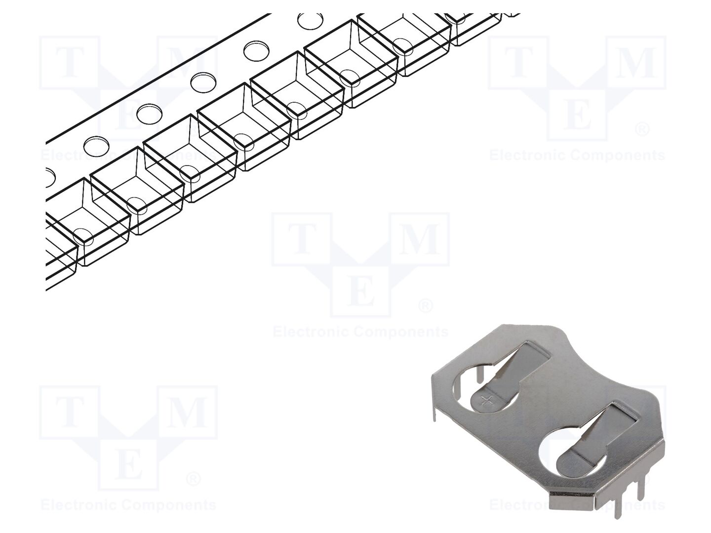 LINX TECHNOLOGIES / TE Connectivity BAT-HLD-002-THM-TR Paristokotelo 2.8mm (50 kpl erä)