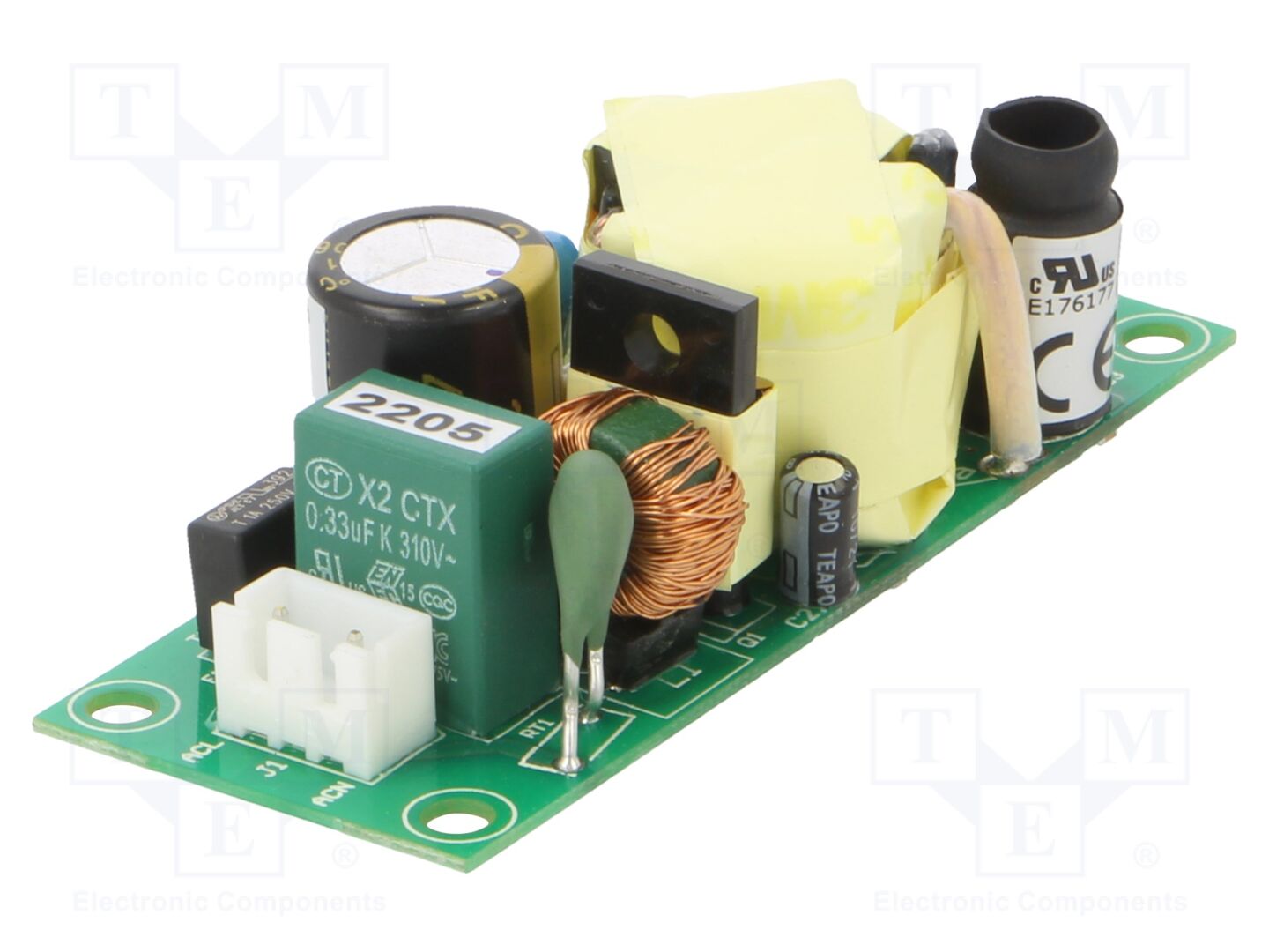 CINCON CFM25S050-T Avoimen kehyksen kytkentävirtalähde 25W