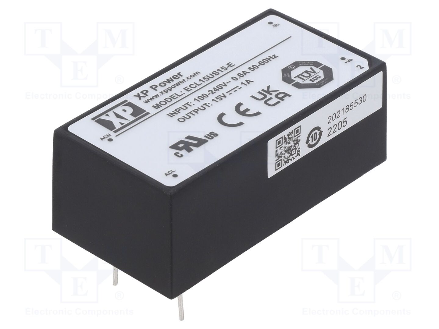 XP POWER ECL15US15-E AC/DC-muunnin 15W