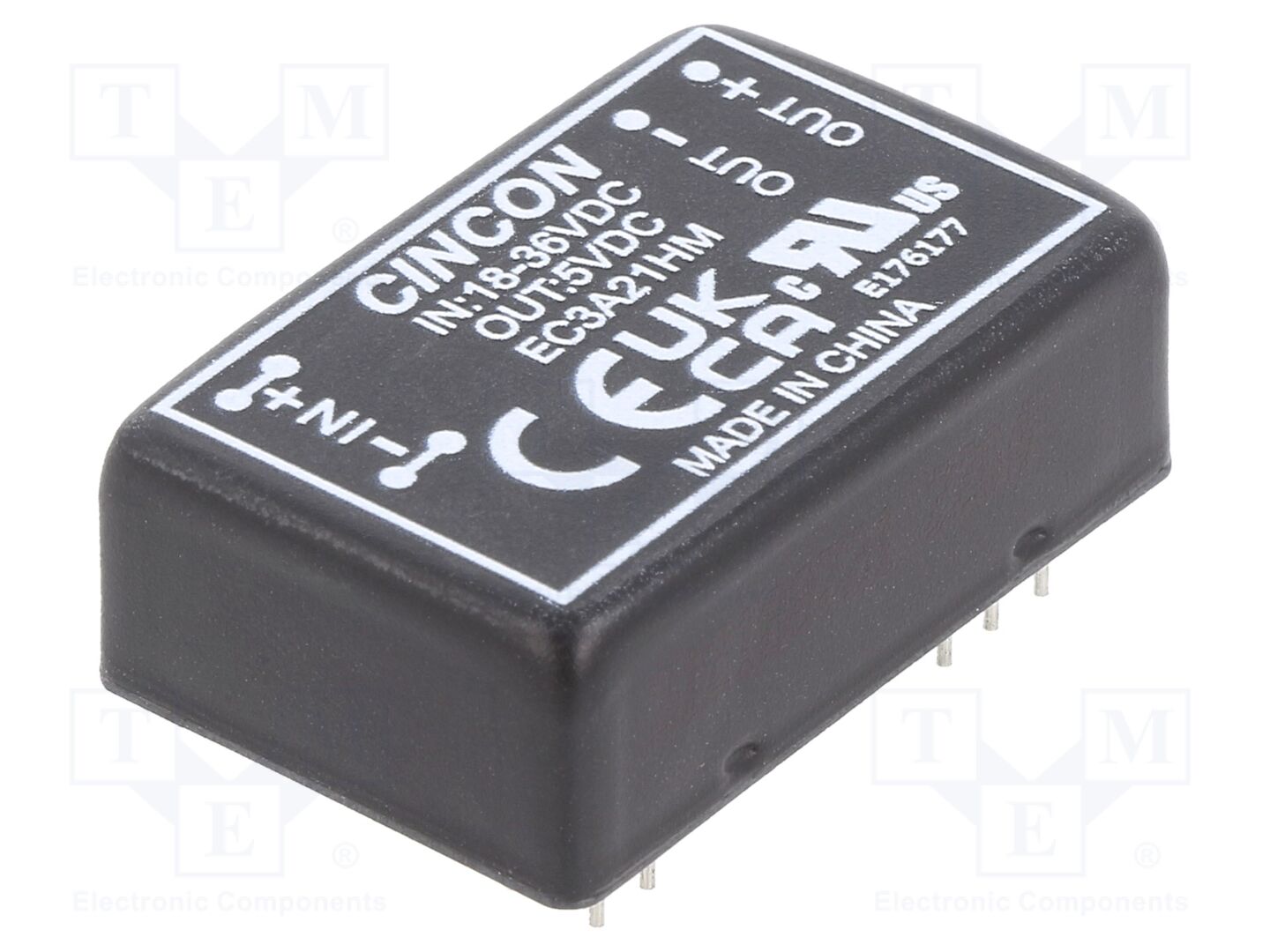 CINCON EC3A21HM DC/DC-muunnin 3W, 18-36VDC/5VDC
