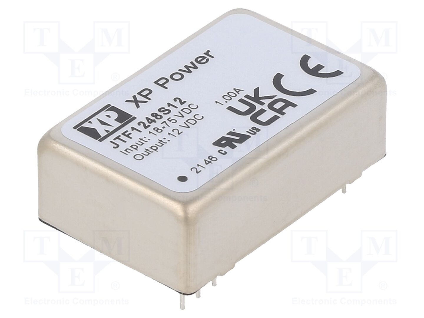 XP POWER JTF1248S12 DC/DC-muunnin 12W, 18-75VDC/12VDC