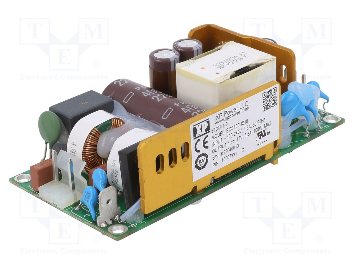 XP POWER ECS100US18 Avoin kytkinlähde 100W 18VDC 5.5A