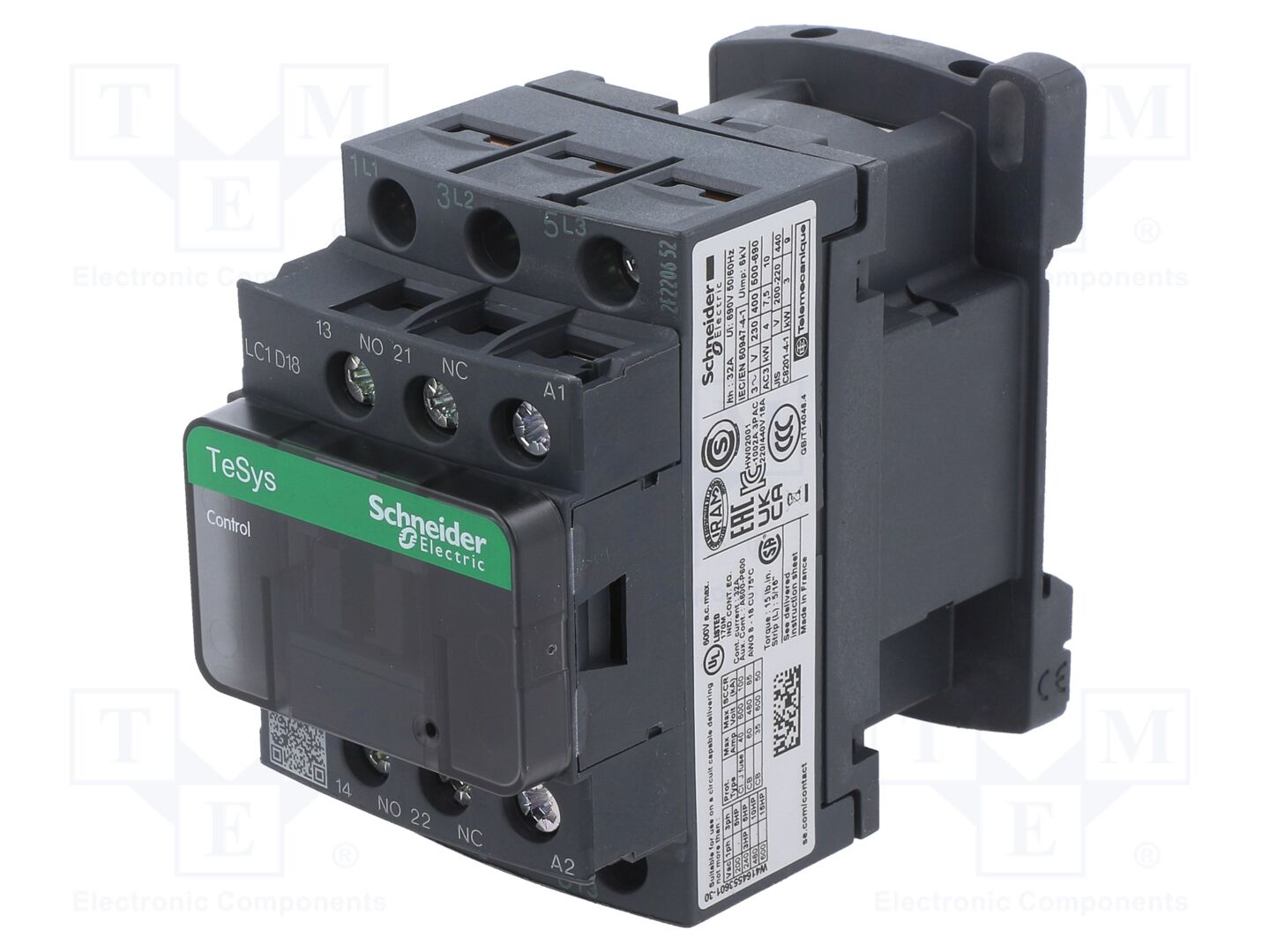 SCHNEIDER ELECTRIC LC1D18Q7 Kontraktori 380VAC, 18A