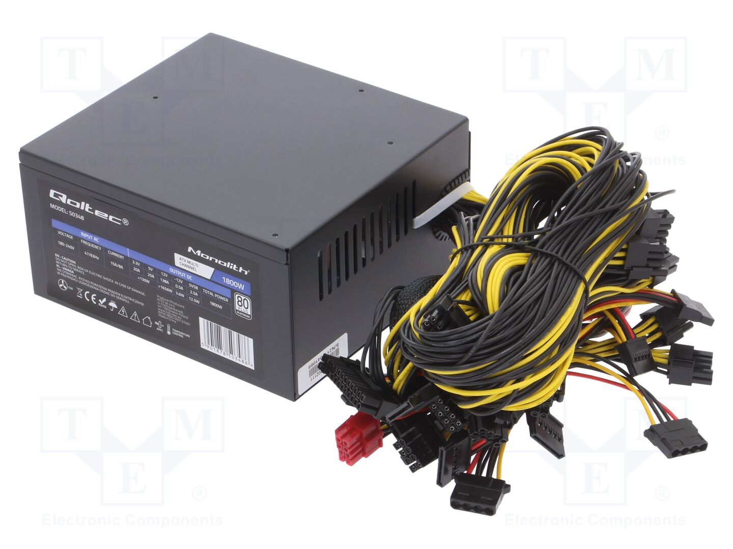 QOLTEC 50348 ATX-tietokonevirtalähde 1800W 3.3V/5V/12V Plus Platinum