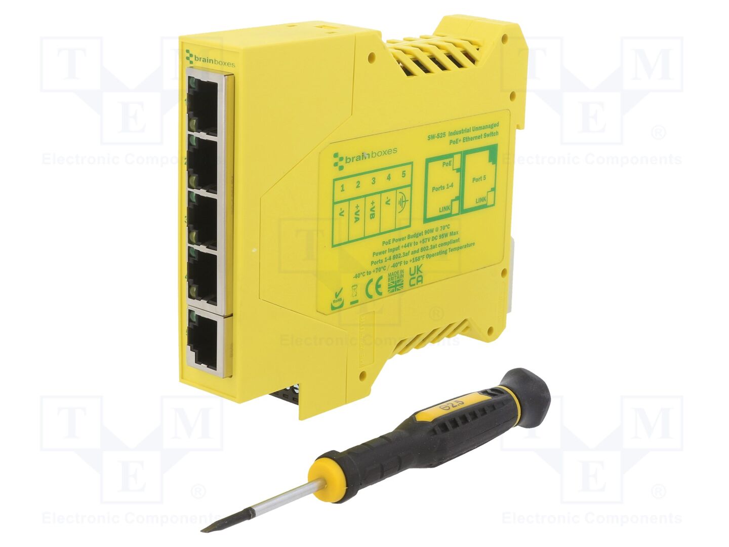 BRAINBOXES SW-525 Ethernet-kytkin 44÷57VDC